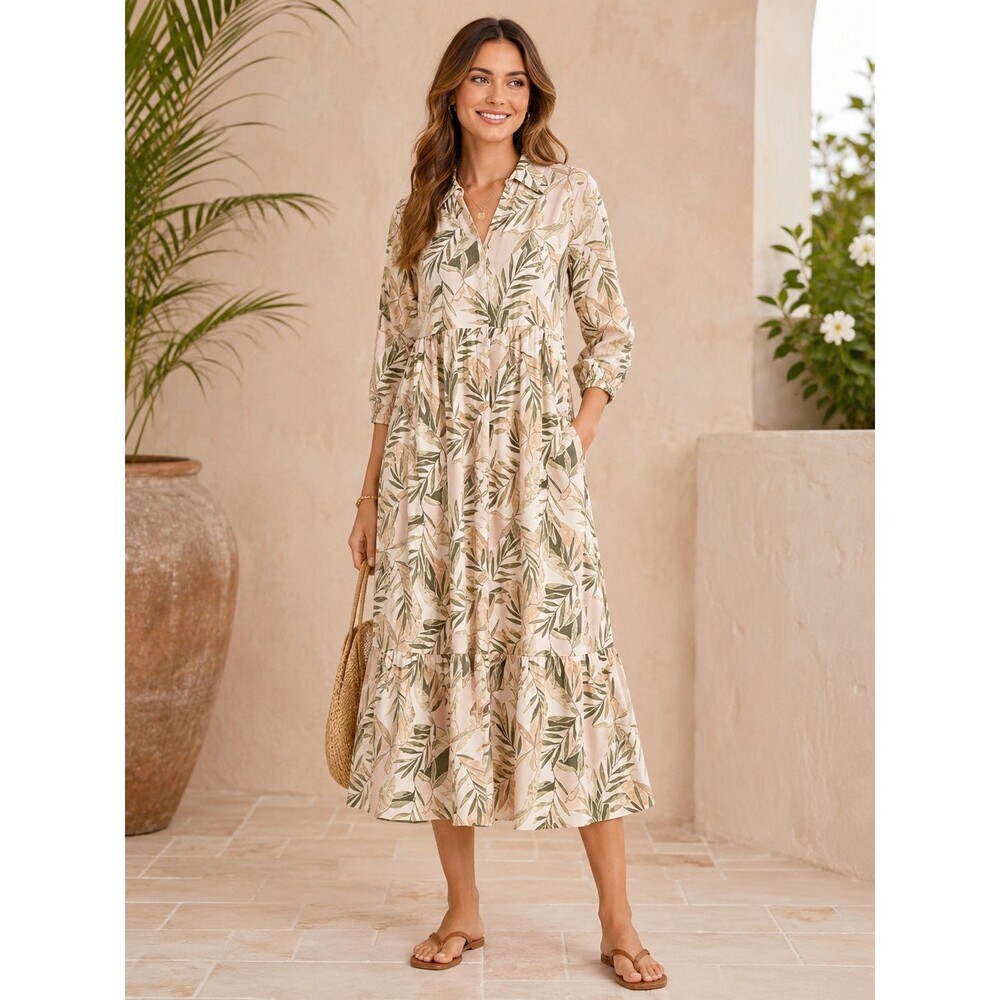 CALYPSO ST BARTH Women’s New Maxi Shirt Dress SMALL Belted Linen Blend Floral